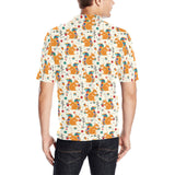 Squirrel Pattern Print Design 04 Men's All Over Print Polo Shirt