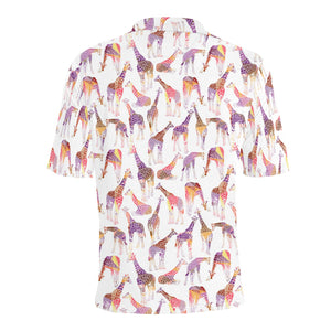 Giraffe Pattern Print Design 02 Men's All Over Print Polo Shirt