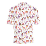 Giraffe Pattern Print Design 02 Men's All Over Print Polo Shirt