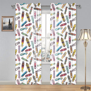 Skate Board Pattern Print Design 05 Gauze Curtain