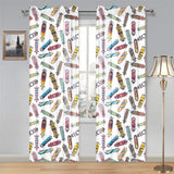 Skate Board Pattern Print Design 05 Gauze Curtain