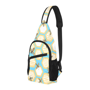 Bee honeycomb pattern All Over Print Chest Bag