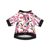 Toucan flower design pattern All Over Print Pet Dog Round Neck Fuzzy Shirt