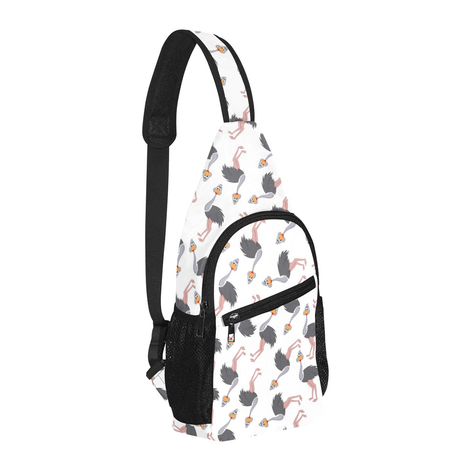 Ostrich Pattern Print Design 02 All Over Print Chest Bag