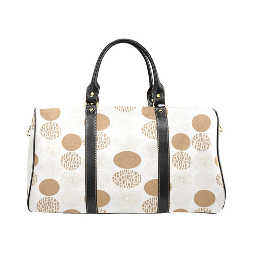 Gold Texture mushroom pattern Travel Bag