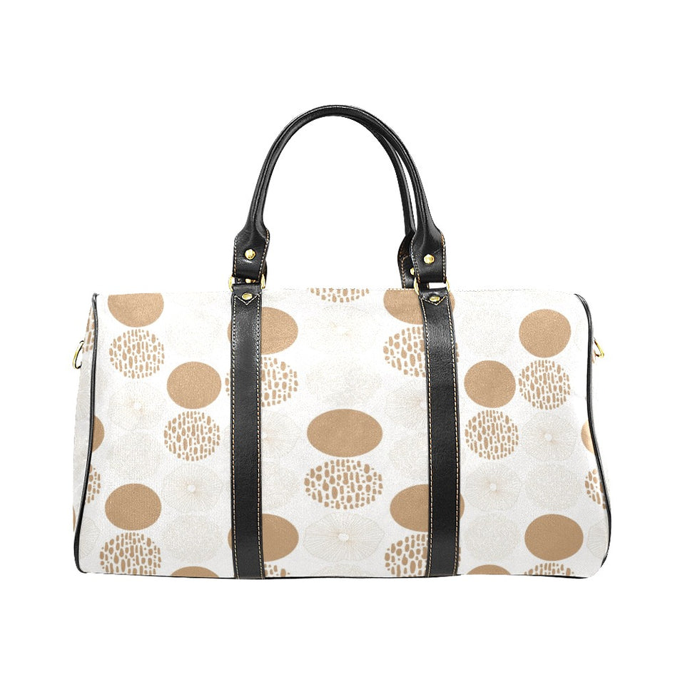 Gold Texture mushroom pattern Travel Bag
