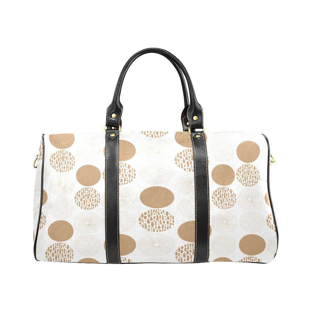 Gold Texture mushroom pattern Travel Bag