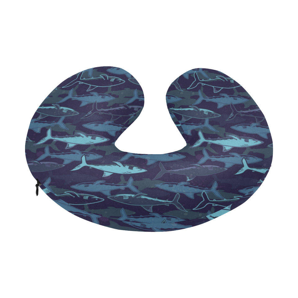 Shark pattern U-Shaped Travel Neck Pillow