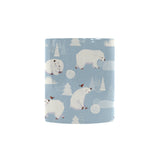 Cute polar bears Christmas decoration pattern Morphing Mug Heat Changing Mug