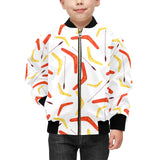 Waterclor boomerang Australian aboriginal ornament Kids' Boys' Girls' Bomber Jacket