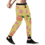 Grapefruit yellow background Unisex Casual Sweatpants