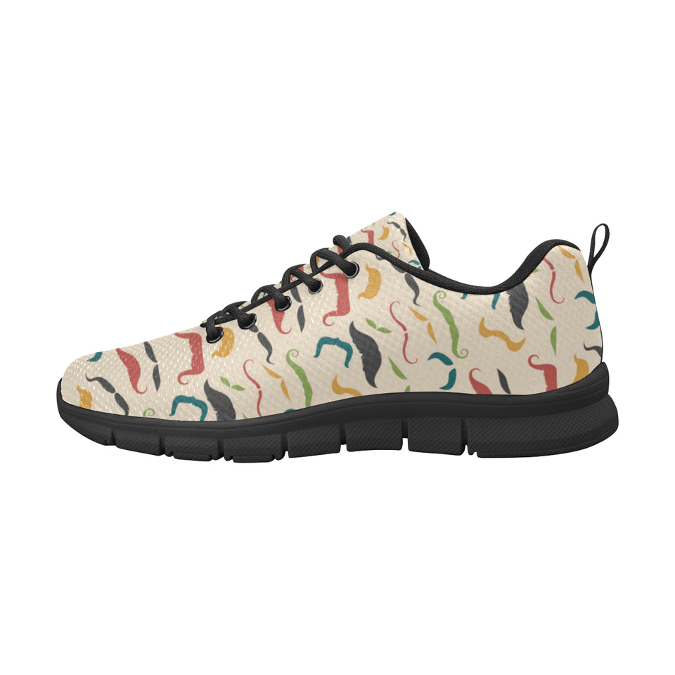 Mustache Beard Pattern Print Design 03 Women's Sneaker Shoes