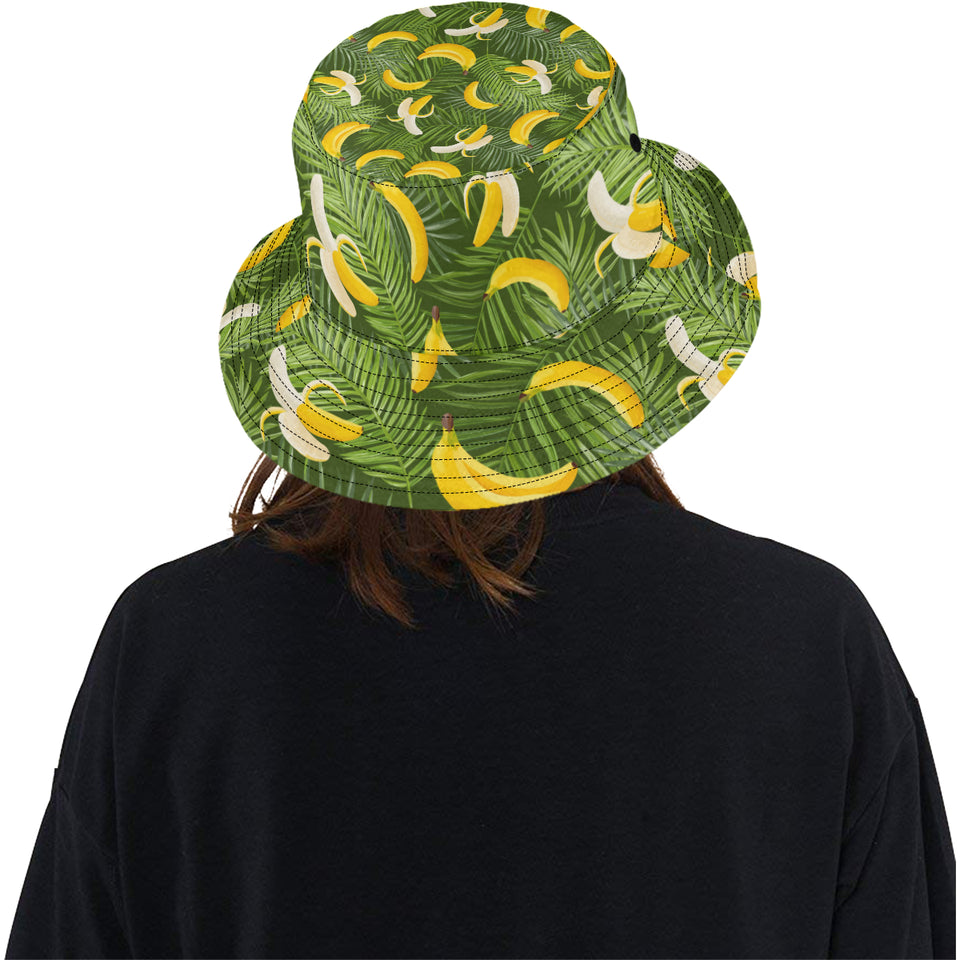 Banana Palm Leaves pattern Unisex Bucket Hat