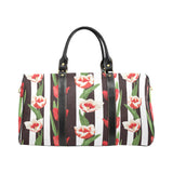 red and white tulips pattern Travel Bag
