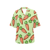 Carrot Pattern Print Design 05 Women's All Over Print Hawaiian Shirt