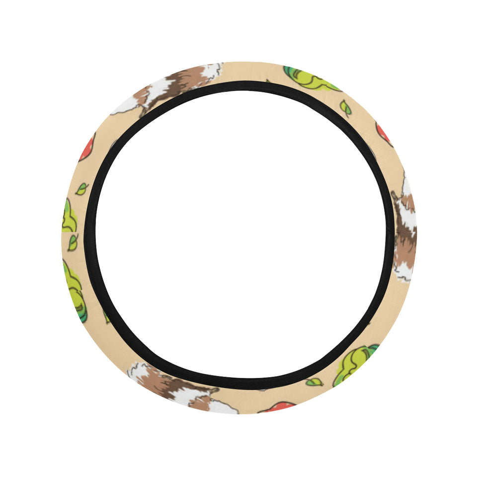 Guinea Pig Pattern Print Design 05 Car Steering Wheel Cover