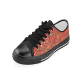 Red Tomato Pattern Kids' Boys' Girls' Low Top Canvas Shoes Black