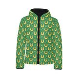 Horseshoes Pattern Print Design 05 Kids' Boys' Girls' Padded Hooded Jacket