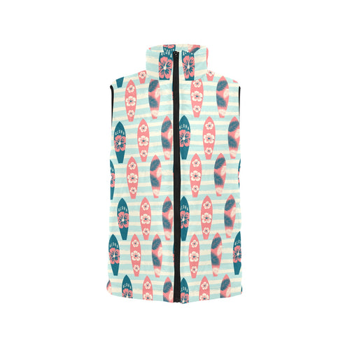 Surfboard Pattern Print Design 02 Men's Padded Vest