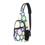 Colorful clock background All Over Print Chest Bag