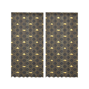 Casino Cards Suits Pattern Print Design 01 Gauze Curtain