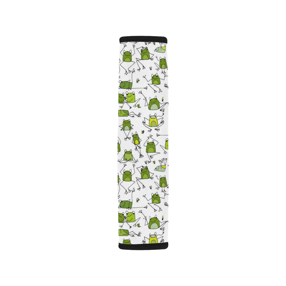 Sketch funny frog pattern Car Seat Belt Cover