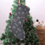 sushi pattern black background Christmas Stocking