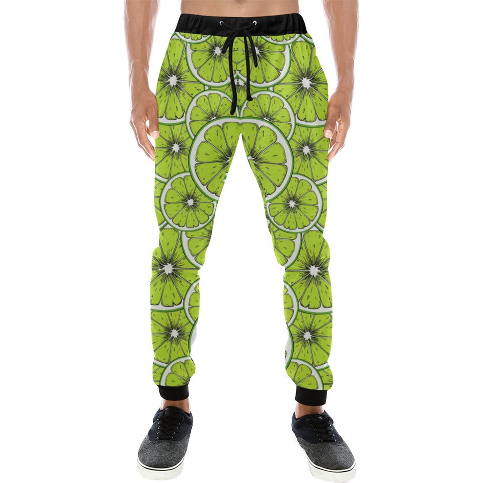 Slices of Lime design pattern Unisex Casual Sweatpants