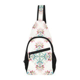 Square floral indian flower pattern All Over Print Chest Bag