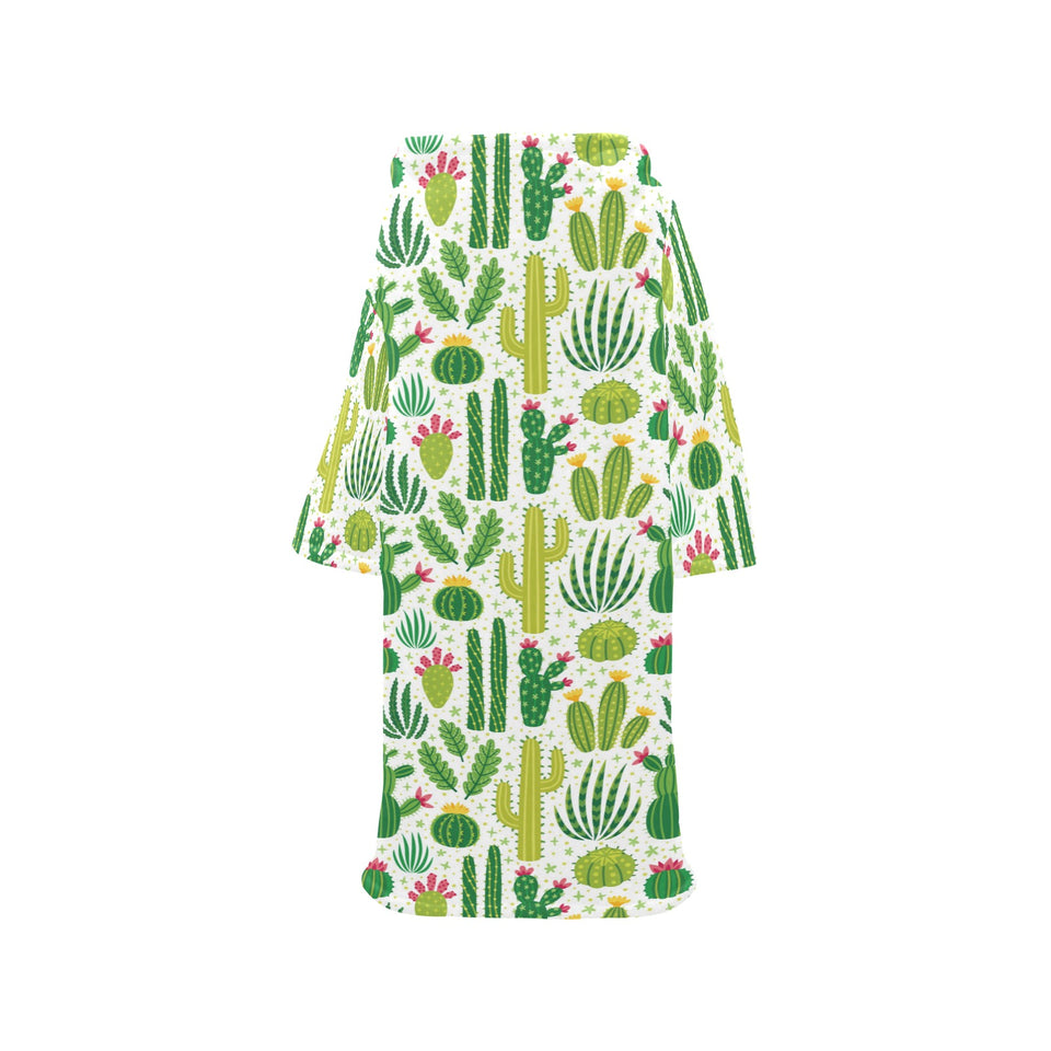 Cactus pattern copy Blanket Robe with Sleeves