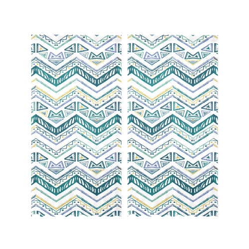 zigzag chevron paint design pattern Gauze Curtain