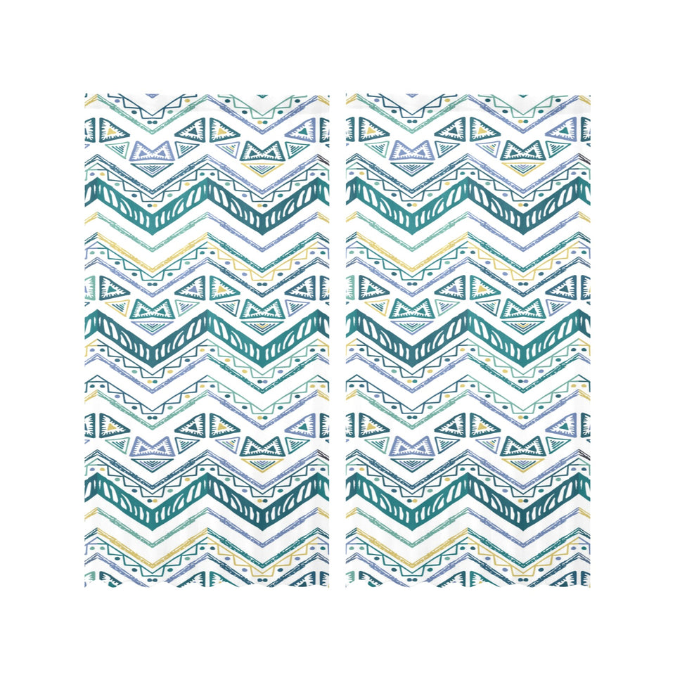 zigzag chevron paint design pattern Gauze Curtain