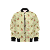 Yorkshire Terrier Pattern Print Design 01 Kids' Boys' Girls' Bomber Jacket