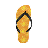 Sun orange background Unisex Flip Flops