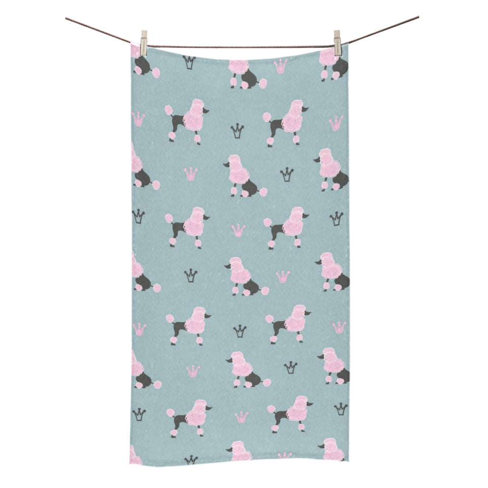 poodle dog pattern Bath Towel