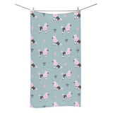 poodle dog pattern Bath Towel