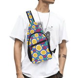 Passion fruit blue background All Over Print Chest Bag