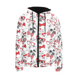 Yorkshire Terrier Pattern Print Design 04 Men's Padded Hooded Jacket