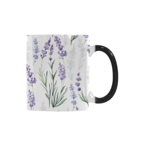 Hand painting Watercolor Lavender Morphing Mug Heat Changing Mug