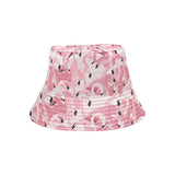 Pink flamingos pattern background Unisex Bucket Hat