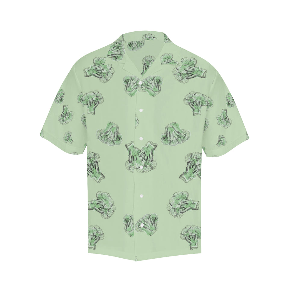 broccoli sketch pattern Men's All Over Print Hawaiian Shirt