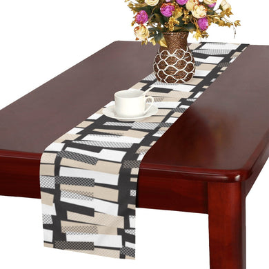 Piano Pattern Print Design 04 Table Runner