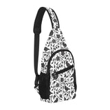 Crow dark floral pattern All Over Print Chest Bag