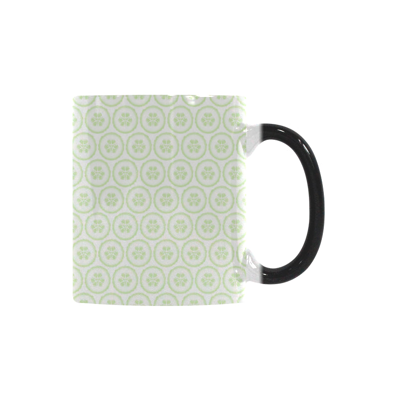 Cucumber pattern background Morphing Mug Heat Changing Mug