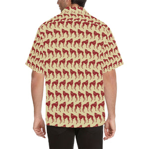 Greyhound Pattern Print Design 04 Men's All Over Print Hawaiian Shirt (Model T58)