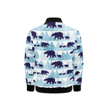 polar bear winter snow pattern Kids' Boys' Girls' Bomber Jacket