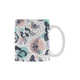 Butterfly pattern Classical White Mug (Fulfilled In US)