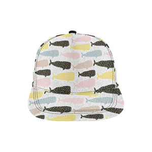 Whale dot pattern All Over Print Snapback Cap