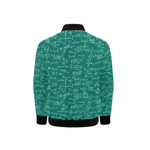 Math Pattern Print Design 01 Kids' Boys' Girls' Bomber Jacket