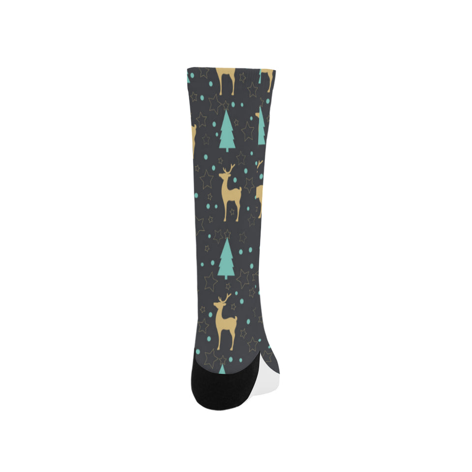Deers star tree pattern Crew Socks